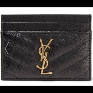 Saint Laurent Monogram Matelasse Leather Card Case